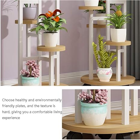 Jardinería Mobile Rack Polea Flower Stand Multi-capa De Cubierta ...