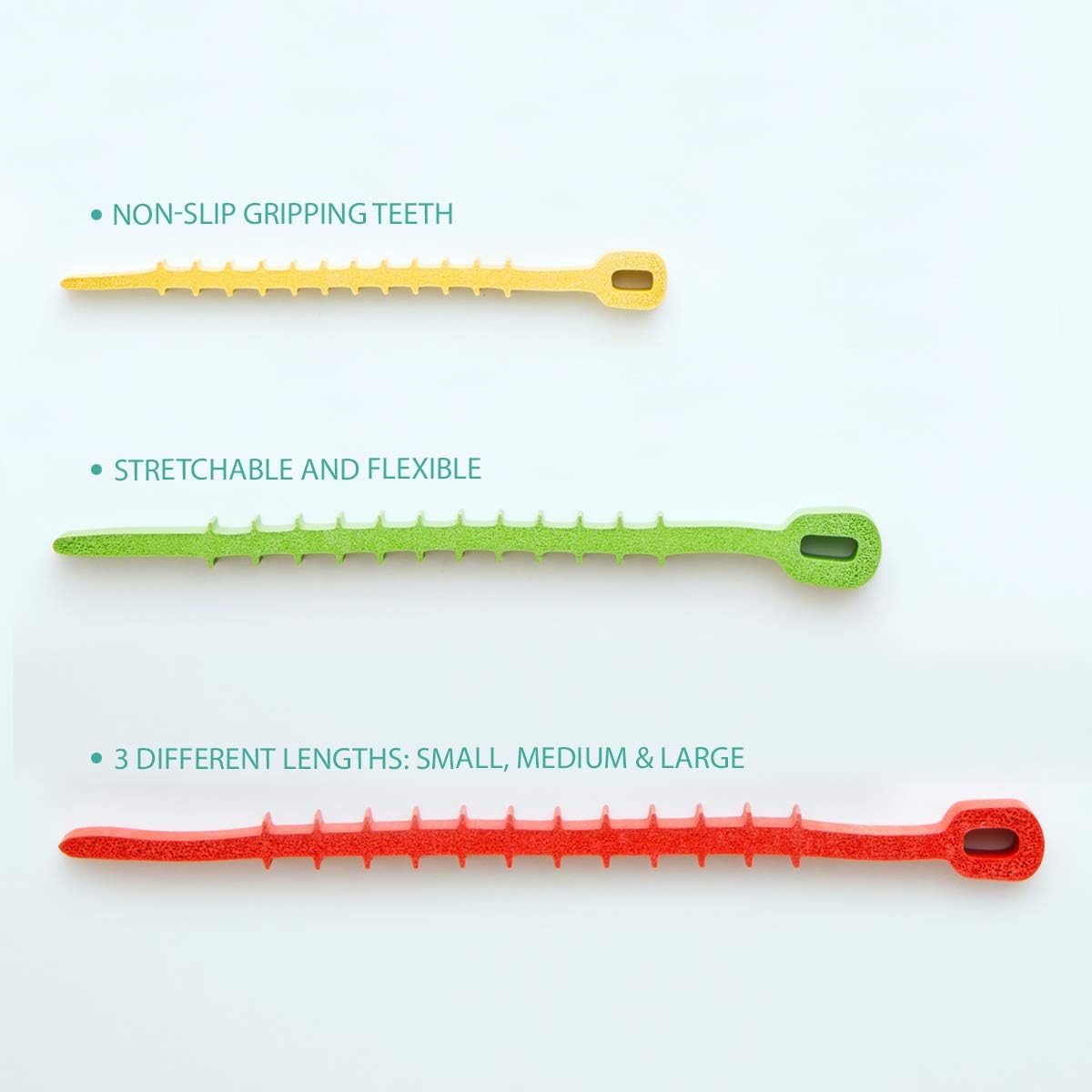 Amazon Com 50 Qknot Rubber Zip Ties Reusable Fasteners Heavy Duty Cords Crafts Assortment By Ut Wire Electronics