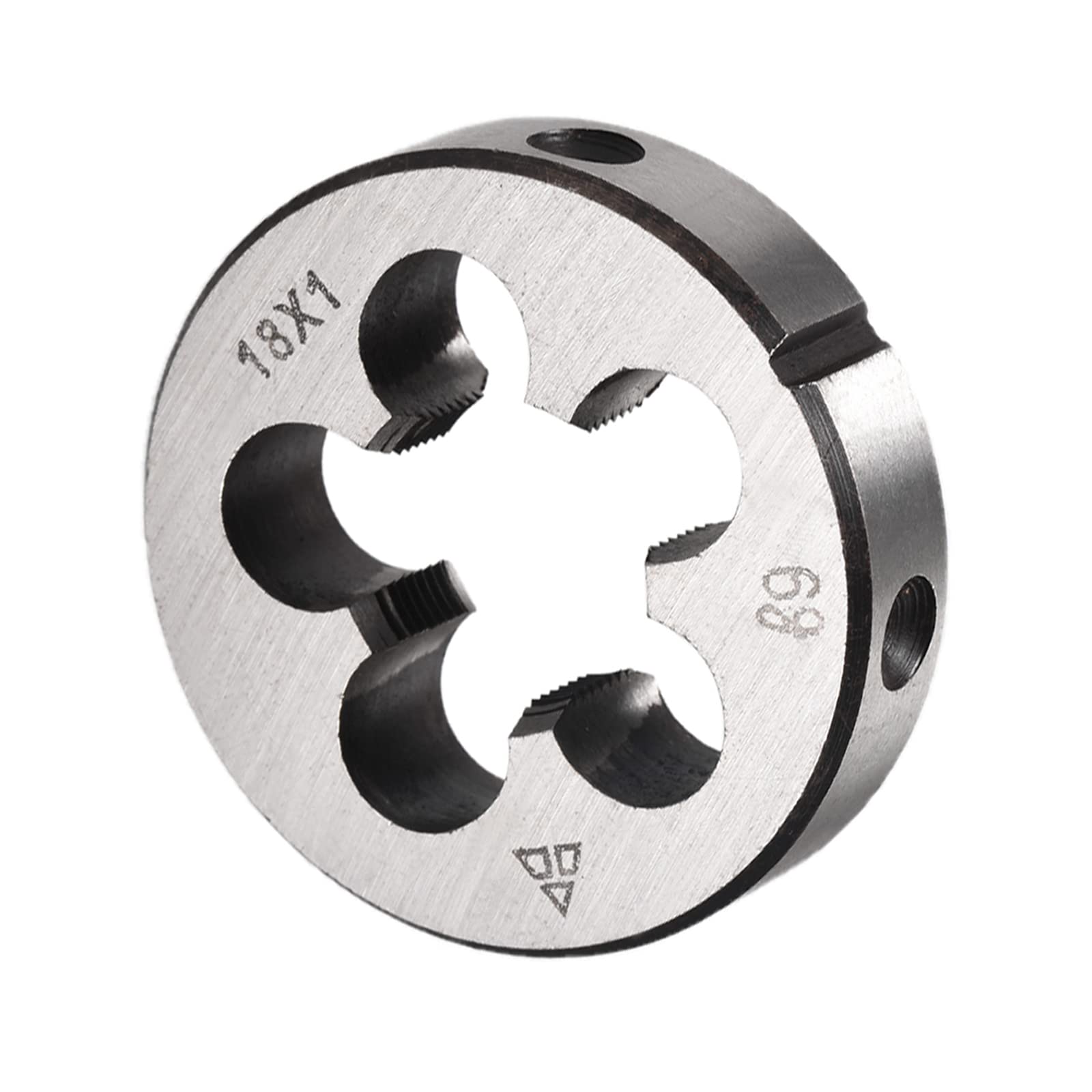 CoCud Round Threading Dies, Metric M18 x 1 Thread, 9SiCr Alloy Tool Steel Screw Milling Tools - (Applications: for Machine Thread Repair), 1-Piece