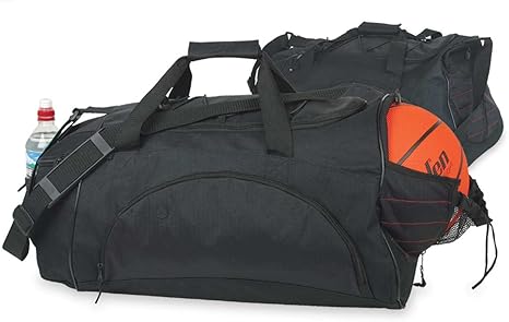 gym duffle bag with water bottle holder
