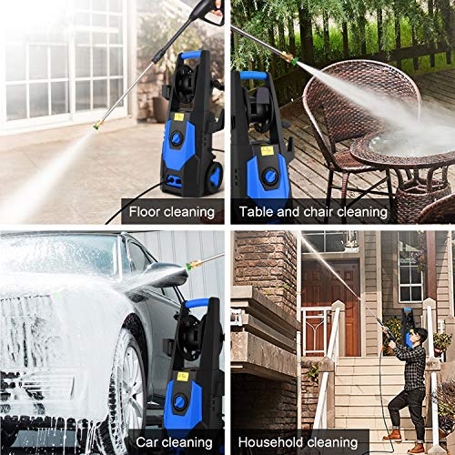 mrliance 3500PSI Electric Pressure Washer 2.0GPM Power Washer 1800W High Pressure Washer Cleaner Machine with Spray Gun, Hose Reel, Brush, and 4 Adjustable Nozzle (Blue) - Thumbnail 3