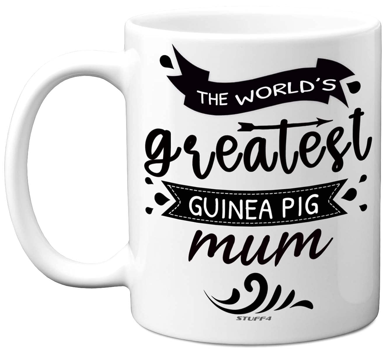 Stuff4 The World's Greatest Guinea Pig Mum Mug, 11oz Ceramic Dishwasher Safe Premium Mugs, Guinea Pig Gifts, Gifts for Lovers, for Women