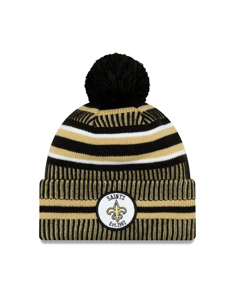 New Era New Orleans Saints On Field Home Beanie Men's Beanie - Black, One Size