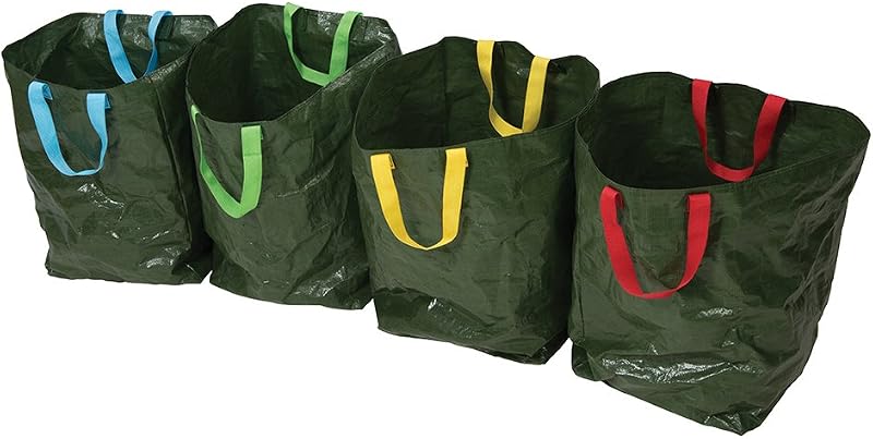 Silverline Recycling Bags 4pk 400x320mm Green, UV-Stabilised, Waterproof