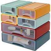 Desktop Stackable Desk Organizer, Plastic desk Storage Drawers，Multifunctional Mini Tabletop Storage Organization Box，6 Drawers for Home &amp; Office