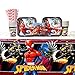 Spiderman Party Supplies Pack for 16 Guests | Includes Straws, Dessert Plates, Beverage Napkins, Cups, and Table Cover | Spiderman Birthday Party Supplies | Celebrate Your Day With The Webbed Wonder!