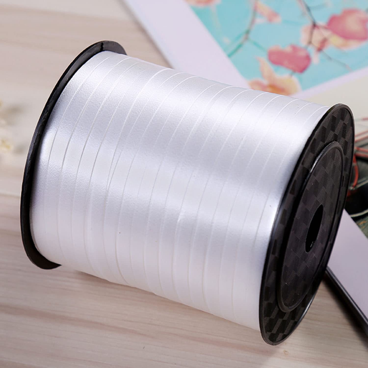 500 Yards White Curling Ribbon for Gift Wrapping,Balloon String(457m x 5mm)