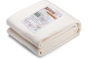 Natural Cotton Batting, 47 x 59 Inch Light Weight Purely Natural All Season Quilt Batting for Quilts, Craft and Sewing Handma