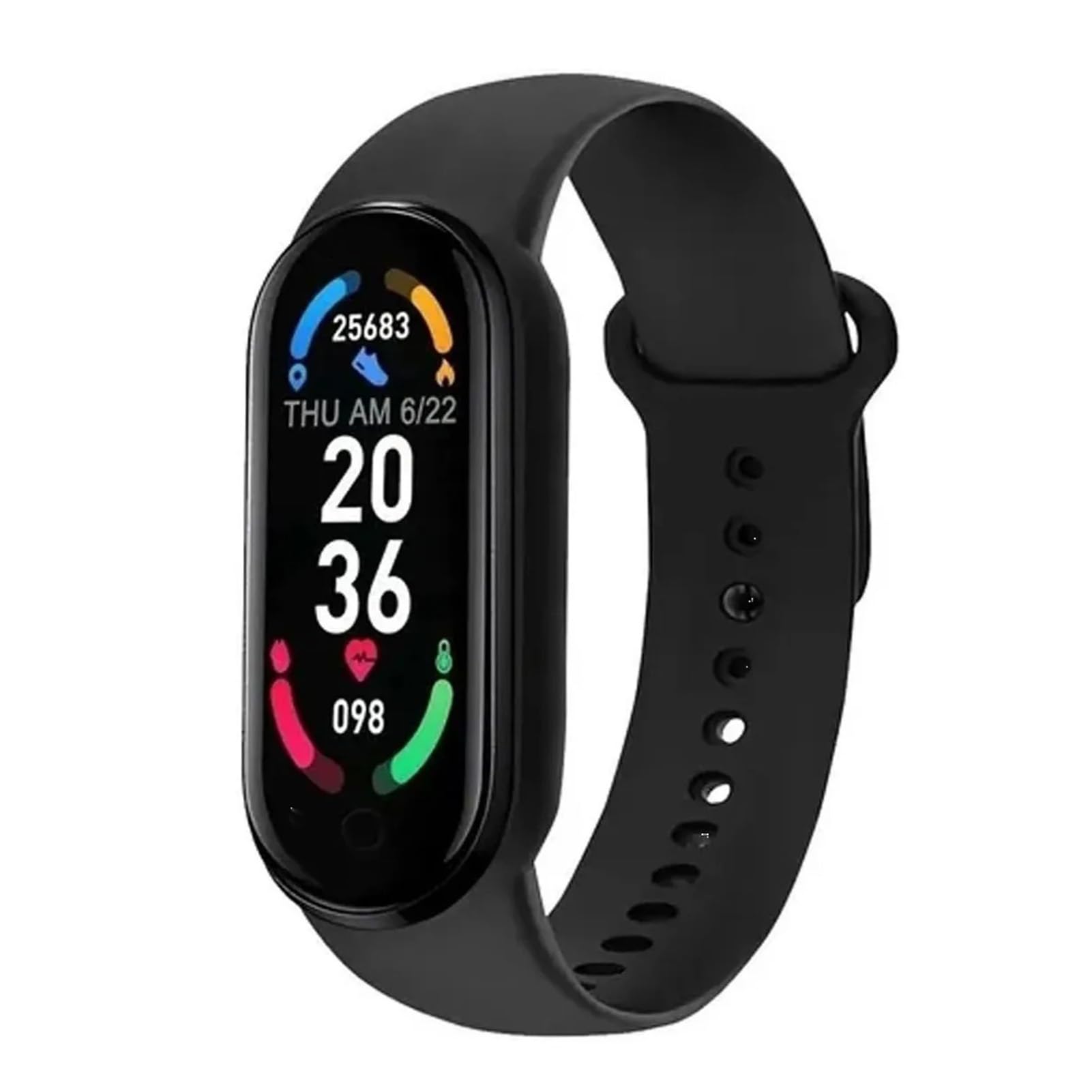 M6 Smart Watch Bands,Heart Rate Blood Pressure Sleep Monitoring,Step Counting,Music Weather Bluetooth Fitness Tracker