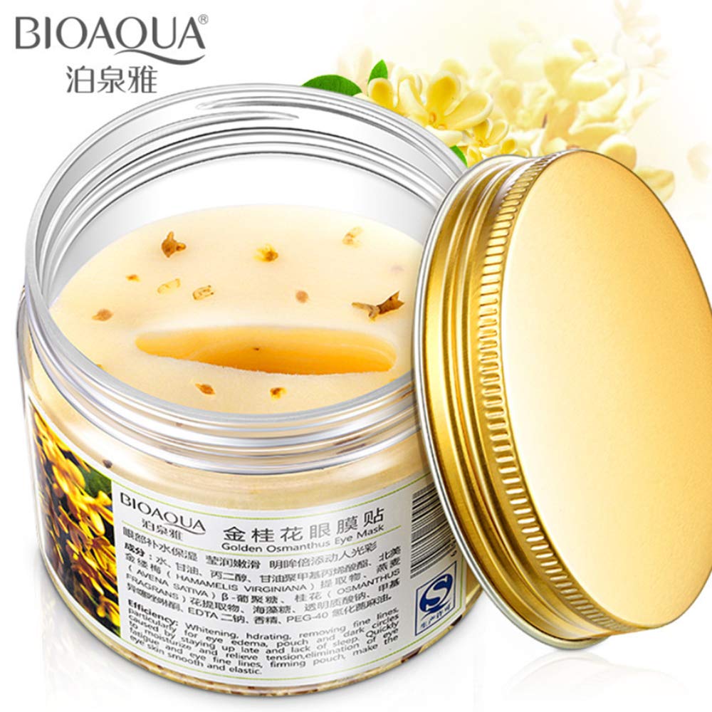 BIOAQUA Gold Osmanthus Lemon Eye Mask 80 Pcs Women Collagen Gel Protein Nourishing
