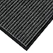 Apache Mills Rib Commercial Carpeted Indoor and Outdoor Floor Mat, Pepper, 3-feet by 5-Feet