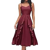 HomRain Women's Cocktail Tea Party Beach Dresses Formal Graduation Wedding Guest Chiffon Summer Evening Elegant Dress 2025