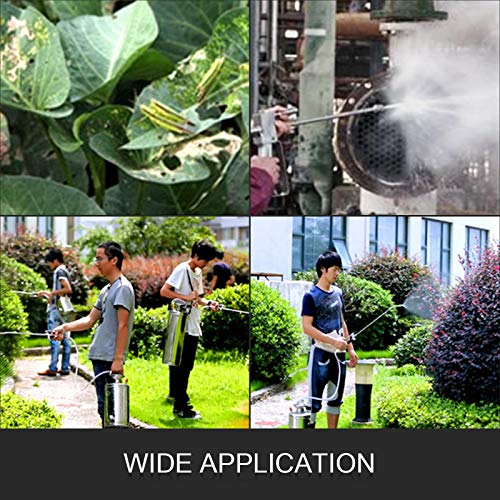 image for Happybuy Stainless Steel Sprayer 1 Gallon Steel Hand-Pump Sprayer with