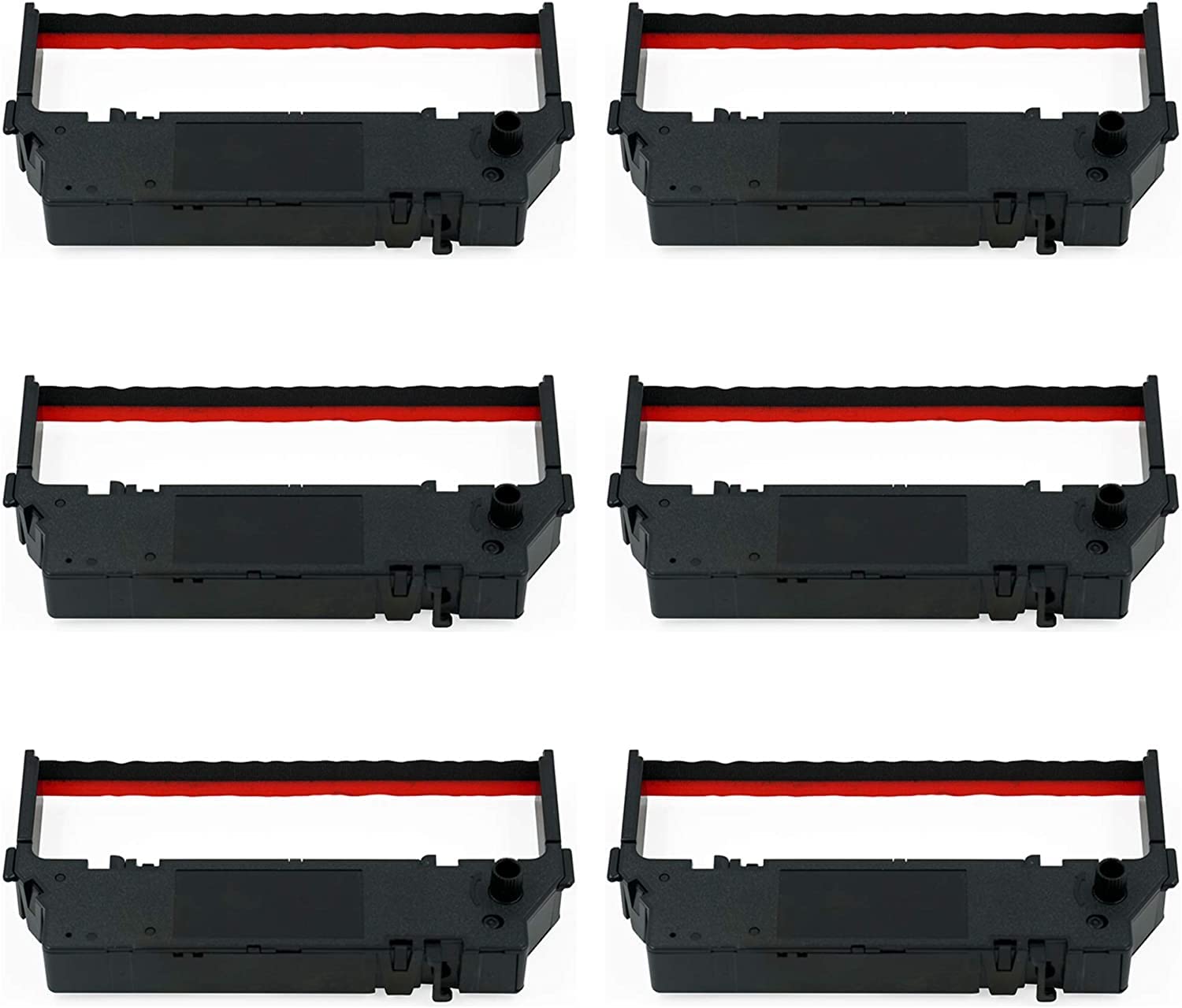Printerfield SP700 (6 Pack) Ribbon Cartridge Ink Ribbon for Cash Register/POS Printers - Black & Red