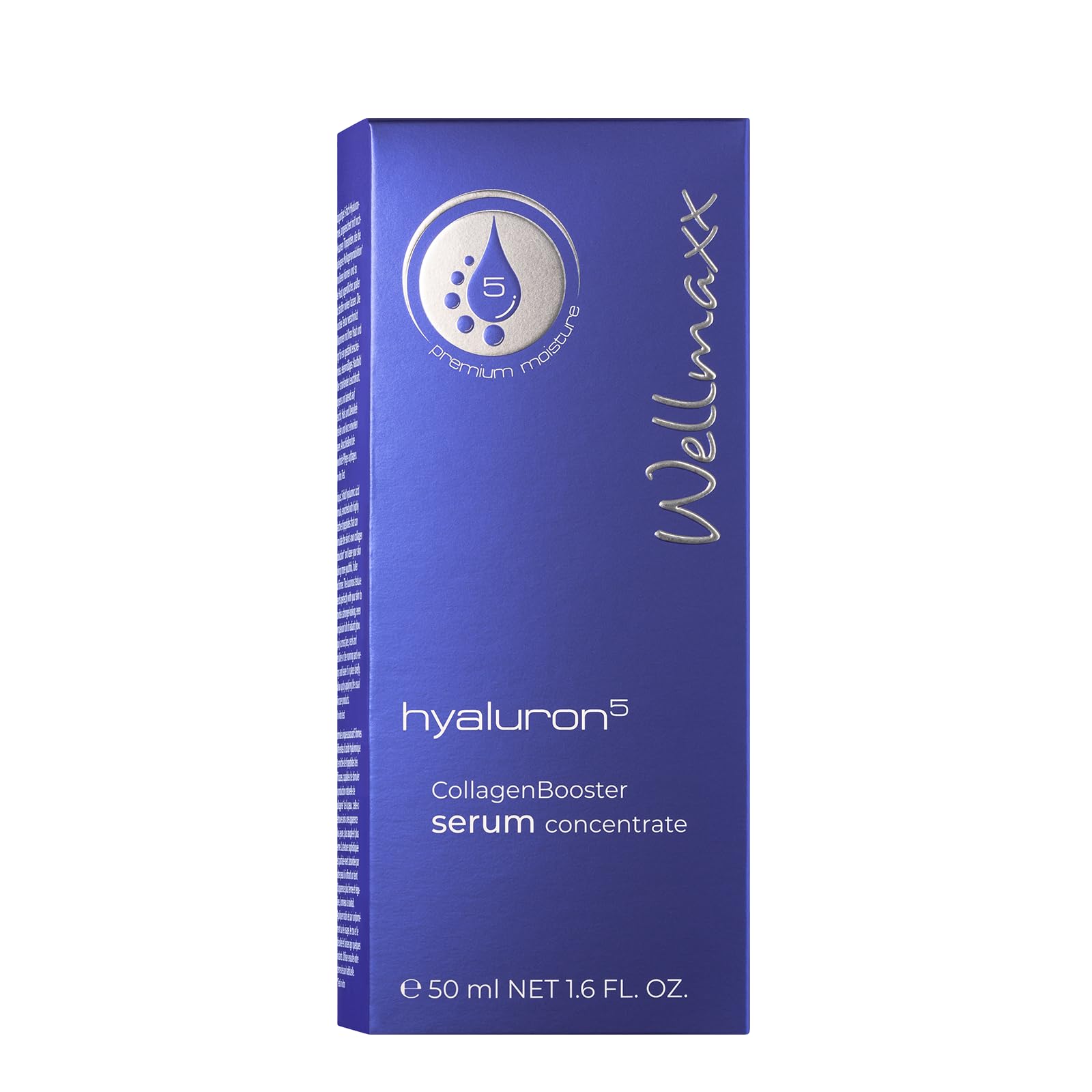 WELLMAXX® hyaluron⁵ CollagenBooster serum concentrate - Anti-Aging Tages- und Nachtpflege, Gesichtsserum für jeden Hauttyp, 5-fach Hyaluron, verfeinertes Hautbild, 50 ml 4