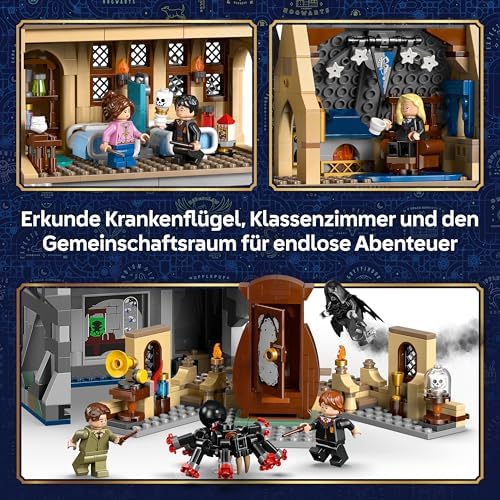 Harry Potter Schloss Hogwarts: Krankenflügel - DIY Set mit 7 Minifiguren - Modellbau mit Hermine und Ron Figuren - Kreatives Geschenk für Mädchen, Jungen und Fans ab 9 Jahren - 76463