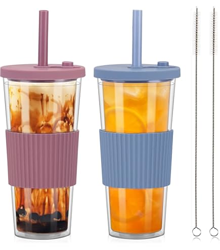 Aladdin 3 Classic Mason Jar Tumblers w/Straws & Lids Green Blue Pink 20 Oz  : Amazon.ca: Home