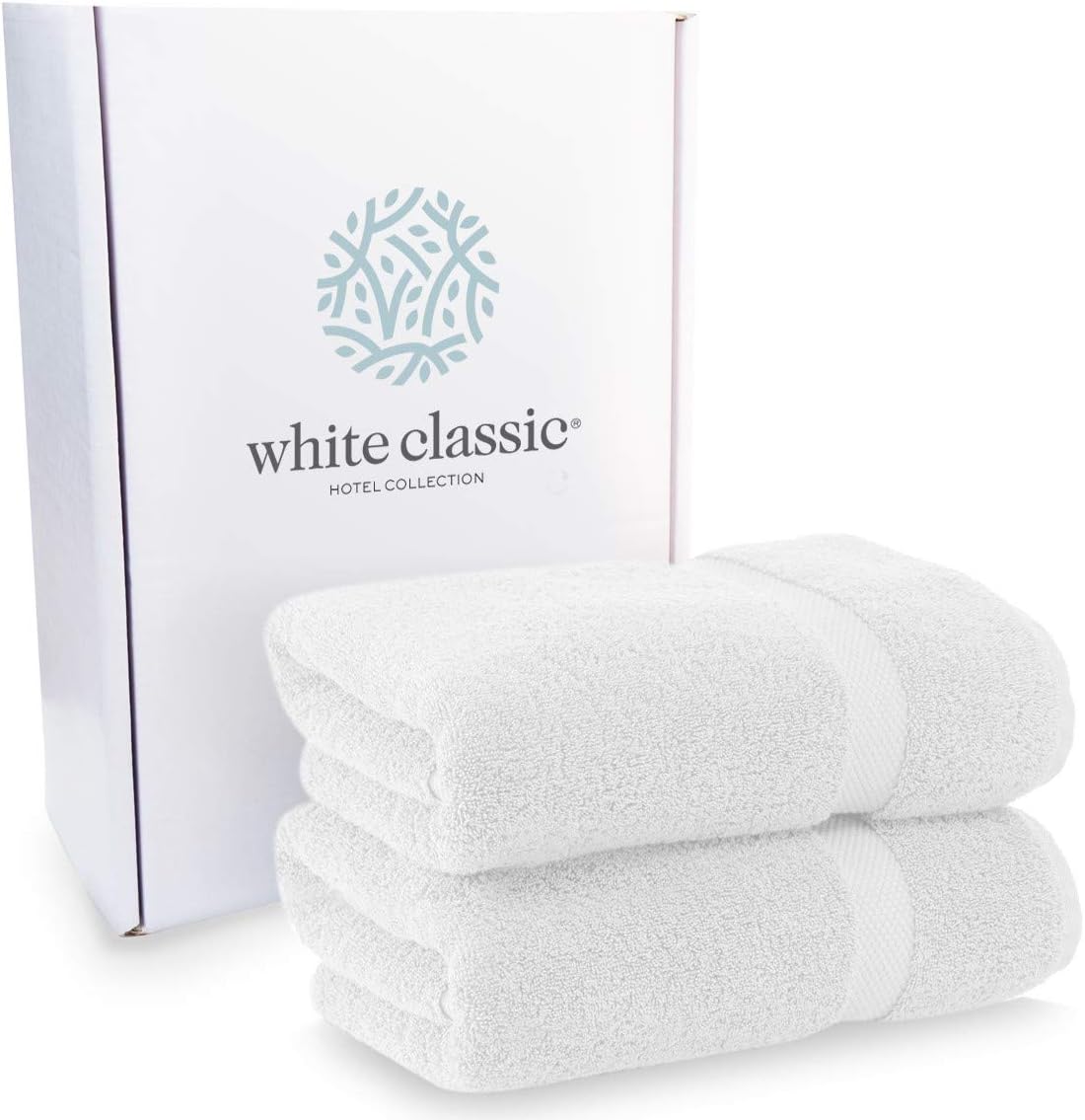 Bath Luxury White Bath Towels Large 30x56 Inch Highly Absorbent Hotel spa Collection Bathroom