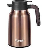Carafes for Hot Liquids 51 oz - 12 Hour Stainless Steel Thermal Coffee Carafe-Insulated Coffee Carafes For Keeping Hot/Cold Coffee, Tea, Water, 1.5 Liter Beverage Dispenser(Gold)