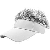 YeeHeen Mens Visor Cap Wig Spiked Adjustable Baseball Cap Sun Hats with Fake Hair