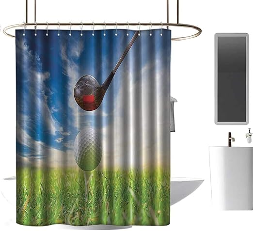 Amazon Com Shower Curtains Golf Masculine Sports Clubs Decor