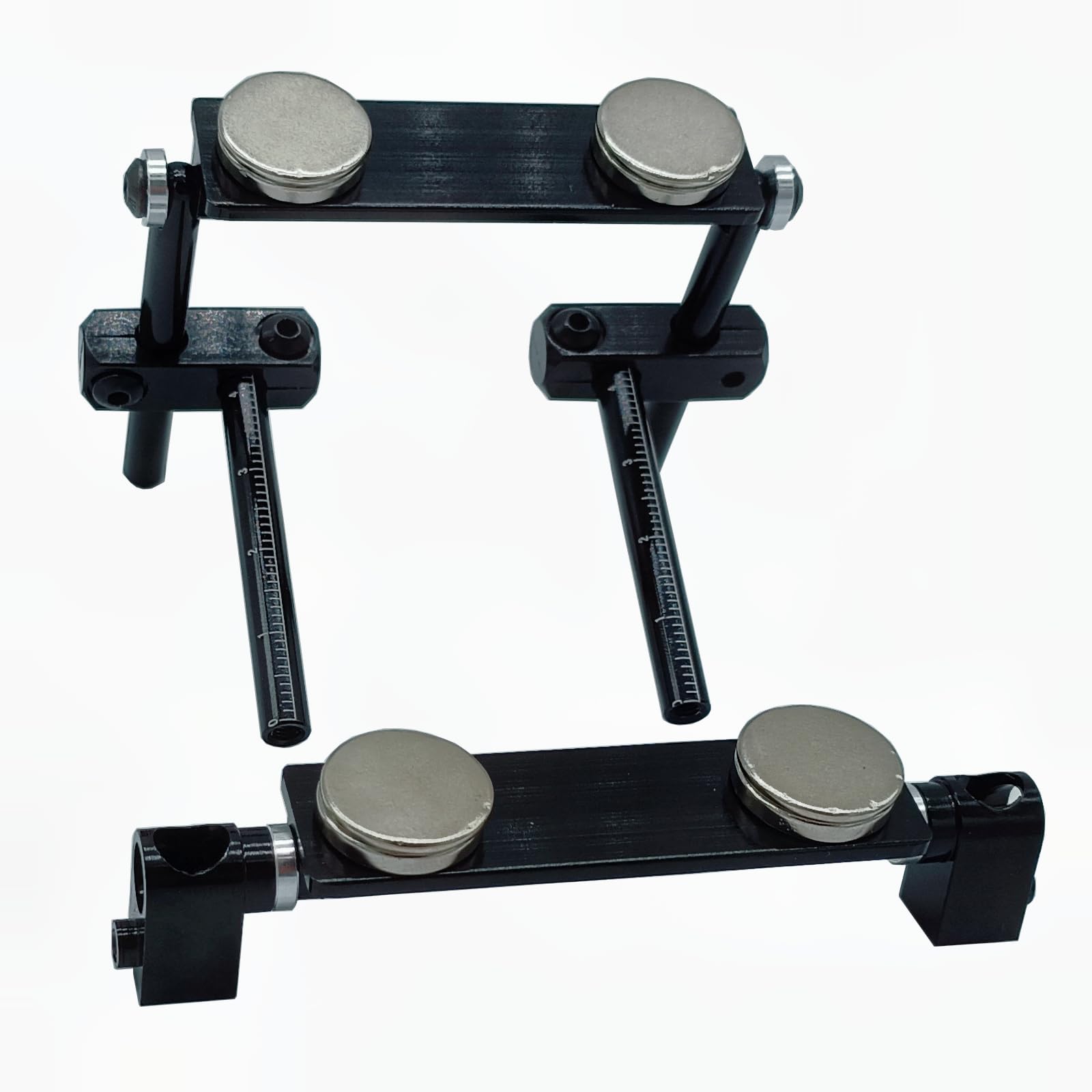 RC Car Magnetic Body Post Aluminum Alloy Body Shell Mount Column Kit with Scale for 1/10 RC Drift HSP 94123 94122 Tamiya 416 417 Sakura S XI CS (Black)