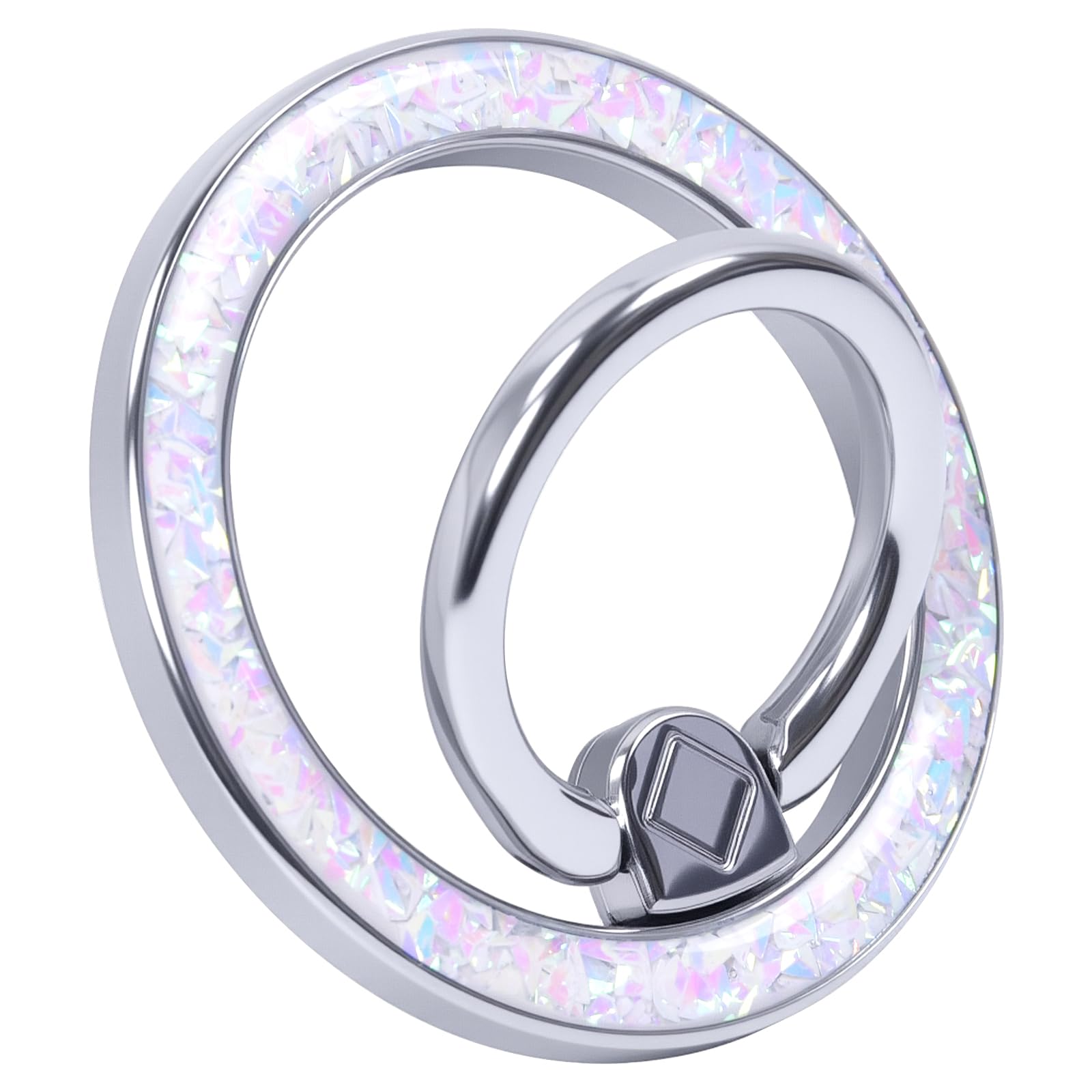 MENTINS Magnetic Phone Ring for MagSafe Grip [Super Magnet] Stylish Twinkle Ring Holder Stand with, magsafe pop Socket, Mag Safe Accessory for iPhone 16/15/14/13 Pro Max Plus
