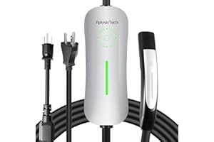 AplysiaTech Level 1/2 EV Tesla Charger,16A 120V/240V Tesla Home Charging Station, 21FT Cable NEMA 6-20 Plug NEMA 5-15 Adapter, NACS Connector, Travel Portable Wall Charger for Tesla Model Y/3/S/X