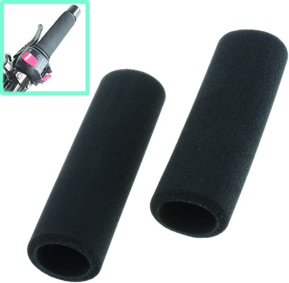1 Pair Motorcycle Comfort Foam Handlebar Cover, Anti Slip