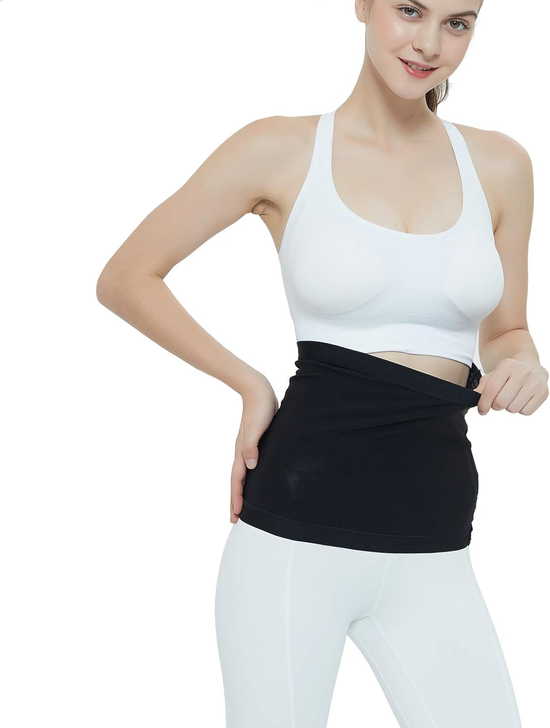 LUCKY CLOVER Waist Trimmer for Women: Sauna Sweat Belt Neoprene-Free Waist Cincher: Clothing