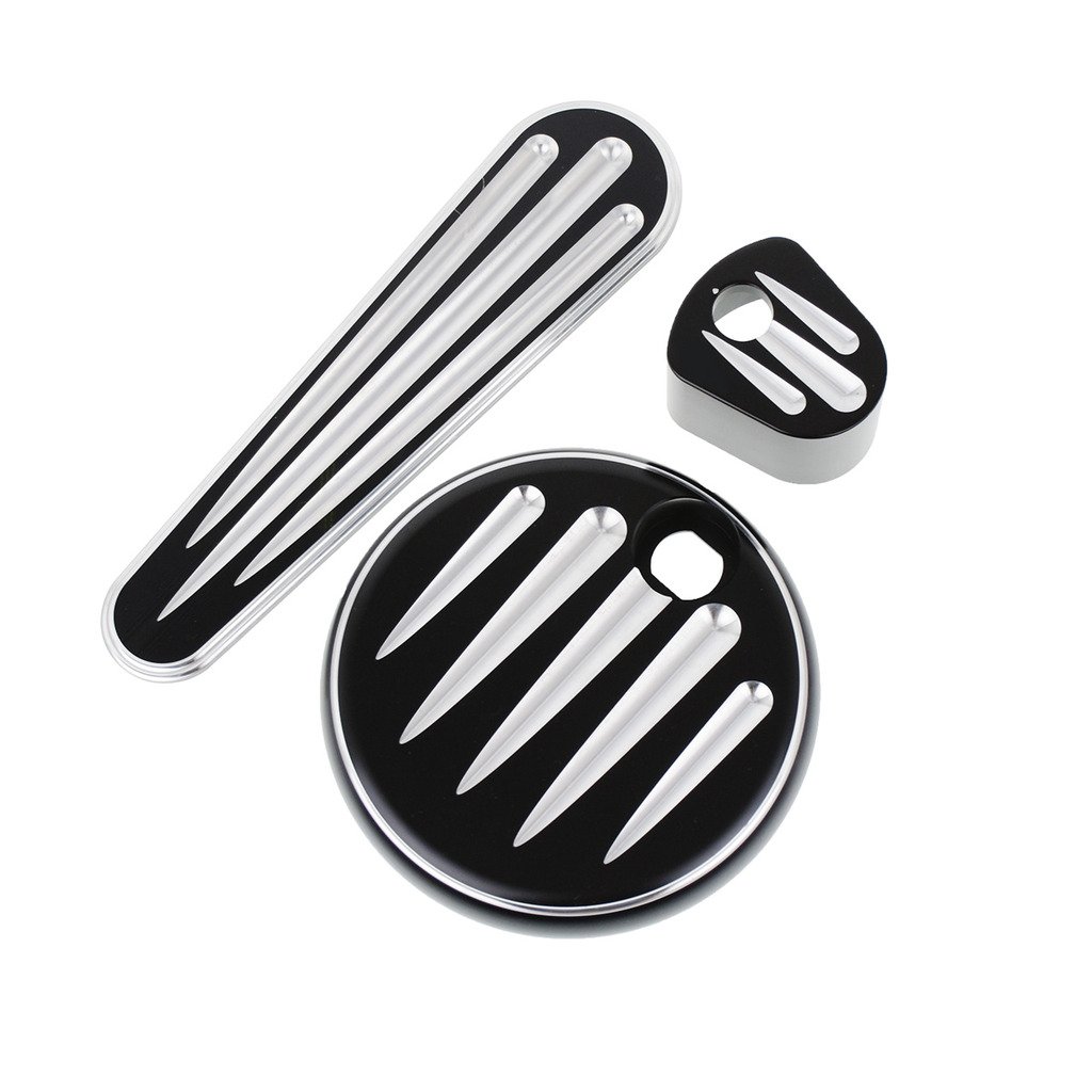 Photo 1 of HDBUBALUS Motorcycle CNC Fuel Tank Door Dash Track Insert Ignition Switch Cover Fit for Harley Touring FLHX FLTRX 2008-2013