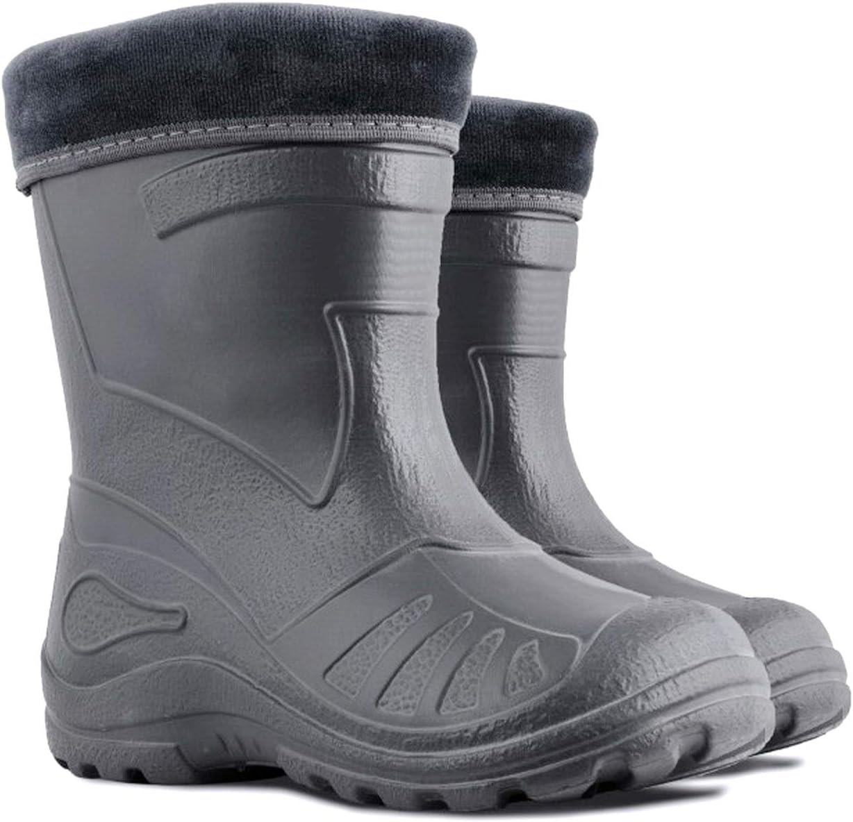 Kolma Ultra Light EVA Kids Girls Wellington Boots Rainy Snow Wellies Red Very Warm Liners