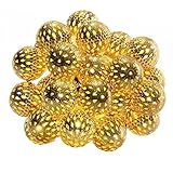 LUCKLED Moroccan Ball Battery Operated String Lights, 10ft 30 LED Fairy Decorative Lantern Lights Lighting for Home, Garden, Patio, Lawn, Party and Holiday Decorations (Warm White)