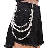 Pants Chains Versatile Wallet Waist Belt Chain Bike Hip Hop Punk JeansChain Layered Clothing Accessory for Street Style Decor Men Women