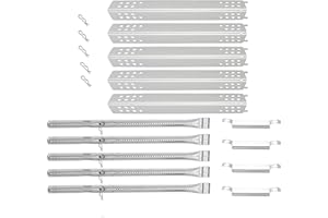 GRILLFLAME 463347518 463347519 Heat Tent Burner Replacement Parts for Charbroil Performance 5 Burner G470-0004-W1A Heat Plates G470-5200-W1 Burner G432-001D-W1 463275517 463243518 463275717 Charbroil Grill Parts
