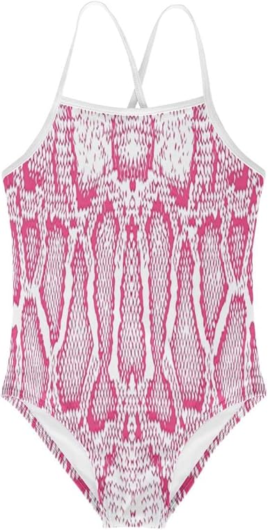 pink snake print swimsuit