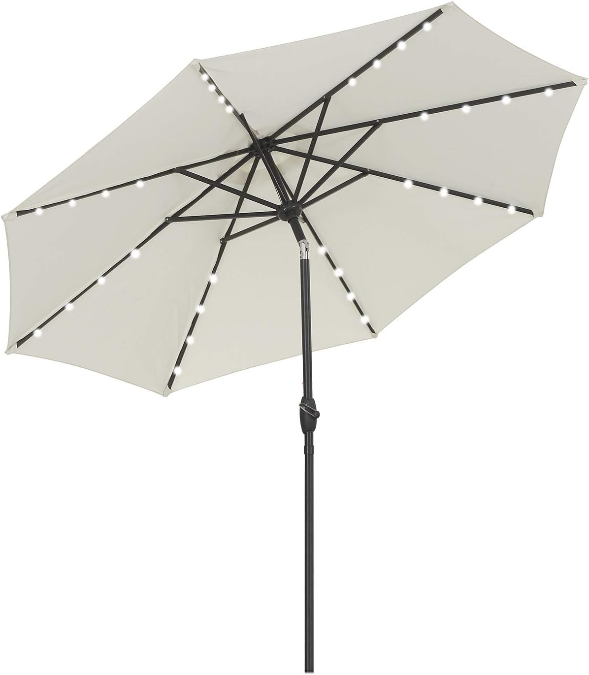 Amazon Com 9 Ft Patio Umbrella Lighted Fade Resistant Table Umbrella With Wind Vent Beige Clothing