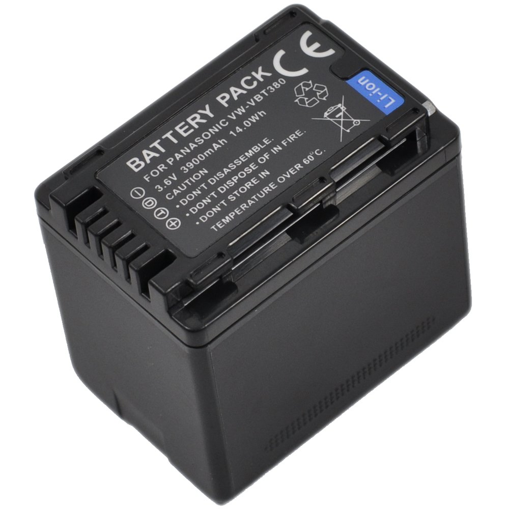 BTBAI VW-VBT380 Battery+Charger AC Single for VWVBT380 VW-VBT190 HC-V110 V160 V180 W570 W580 W850 WX90 WX970 WX990 WXF990 WXF999 V210 V250 V270 V380 V520 V550 V720 V750 V770 V777 VX870 VX980 k1a