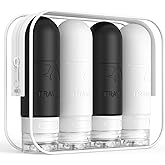 ME.FAN Travel Bottles for Toiletries, TSA Approved 3oz Travel Size Containers, Silicone Squeezable Portable Split Bottle, Tra