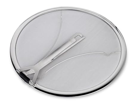 Culina® Premium 33cm rostfreies Edelstahl Spritzschutzsieb. Zusammenklappbar.