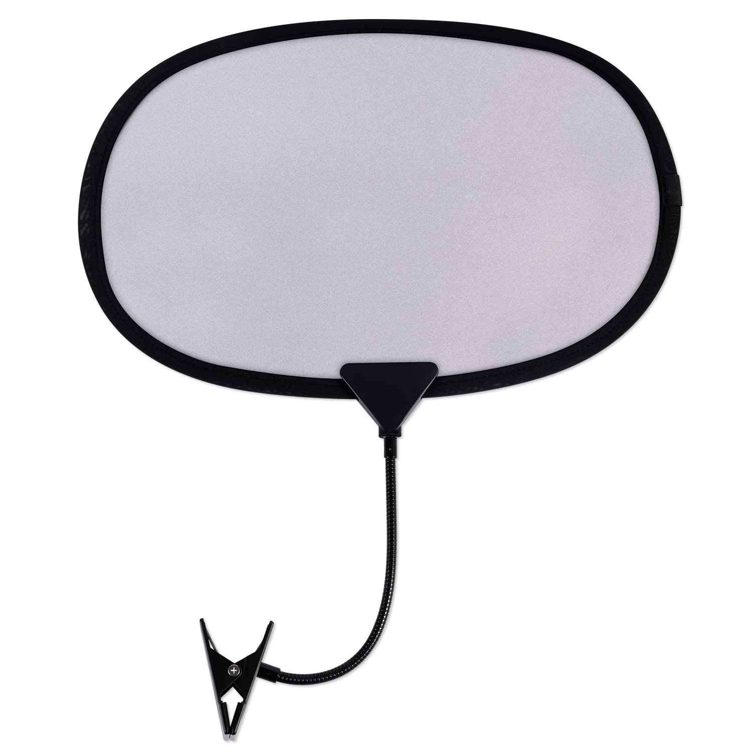 TOYMIS Sun Shade With Clip, 17.7x11.8inch Flexible & Foldable Laptop Visor Heat Shield & Anti-Glare Sunshader for Outside (Grey)
