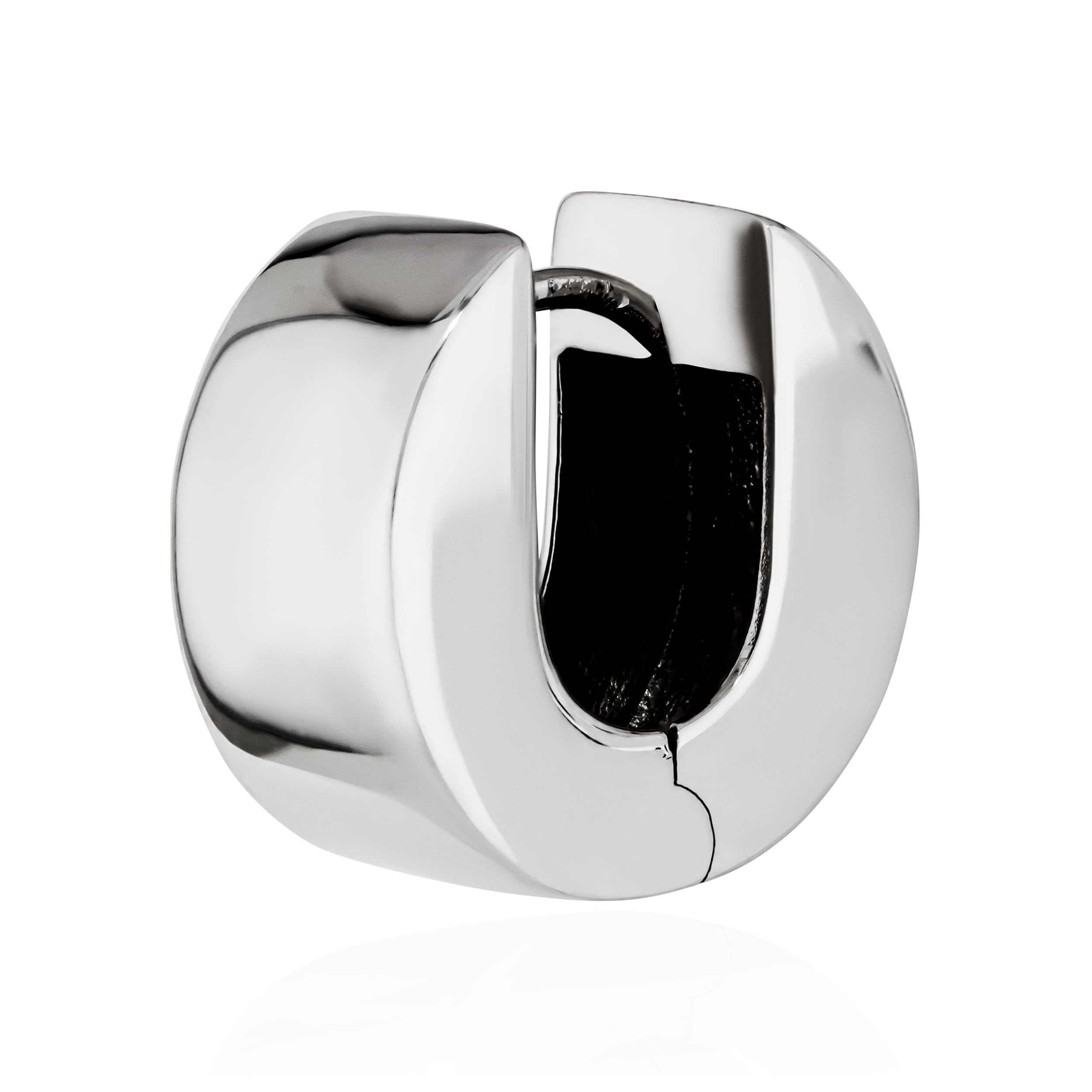 NKlaus silver single 925 sterling silver hinged earring 14,6 x 7,8mm tarnish proof 4803