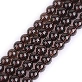 GEM-Inside AAA Grade 6MM Natural Brown Smoky Quartz Gemstone Loose Beads Crystal Energy Stone Beads for Jewelry Making 15"