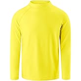 Boys Rash Guard Swim Shirt Long Sleeve Rashguard UPF+ 50 SPF Sun Water Surfing Shirts for Toddler Kids Youth Teen 2T-16Y