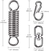 WAREMAID Spring Hanging Kit 250kg Swivel Hook Swing Chair Suspension view 6