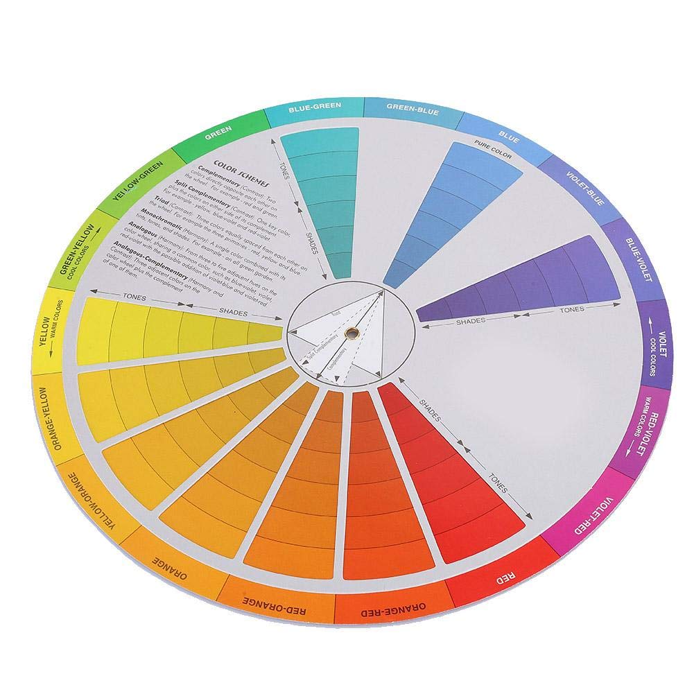 AMONIDA Tattoo Color Wheel, Mixing Guide Pigment Paper, Professionals for Tattoo Artists
