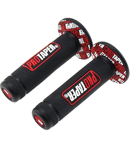 Poignées De Guidon Moto Gel 7/8" – Paire, Couleur Rouge (autres Couleurs Dispo) | Pour CRF, EXC, YZF, Pro Taper, Motocross…