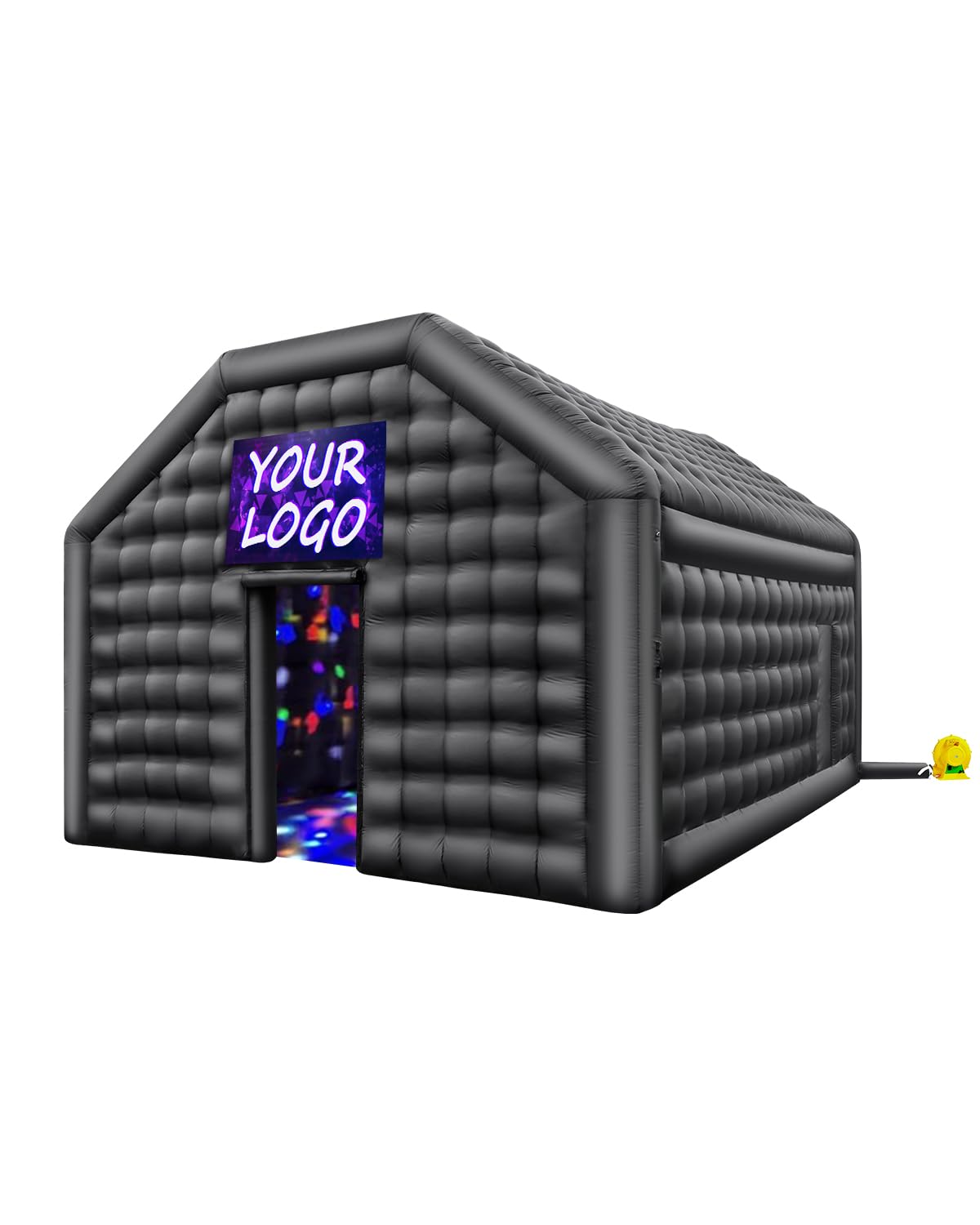 Photo 1 of *UNKNOWN OF ANY MAJOR DAMAGES** VEVOR Inflatable Nightclub, 19.7 x 16.4 x 12 Ft, Blow up Party Tent with Disco Lights & 680W Blower, Large Inflatable Night Club Tent for Adults, Inflatable House Air Cube for Wedding Birthday Black