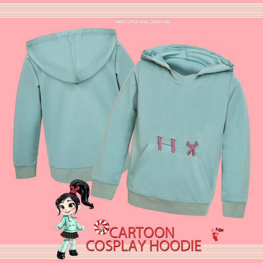 Mukola Girls Cartoon Costume Hoodies Cosplay Hooded Sweatshirt: Clothing