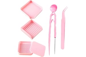 Fuse Beads Kit, 6-in-1 Practical Crafting Tools Plastic Tweezers with Scoop & Aligner Tray for Kids Adults
